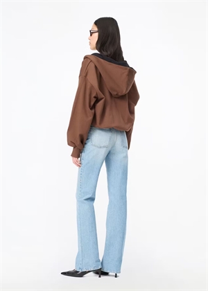 Magdalena zip sweat hoodie Chestnut ROTATE